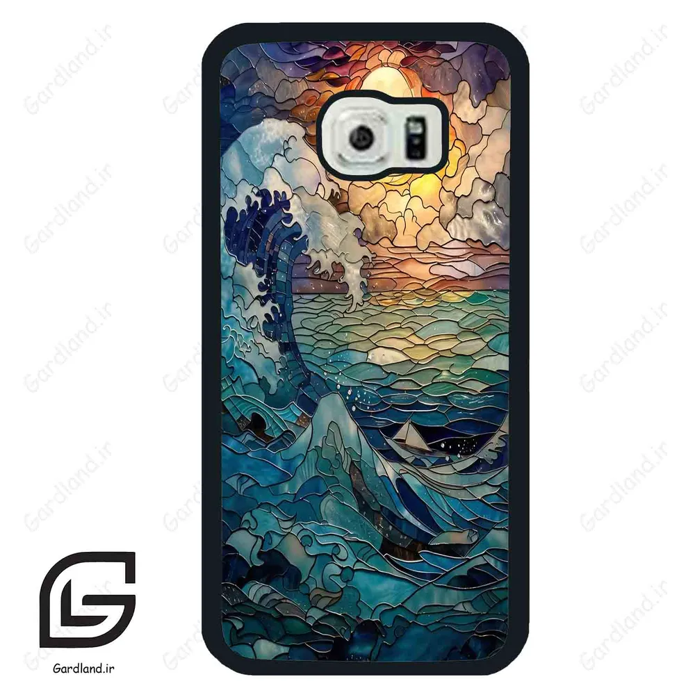 قاب گوشی سامسونگ اس 6 اج (Galaxy S6 EDGE ) طرح موج کد 2413