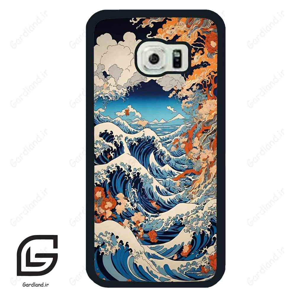 قاب گوشی سامسونگ اس 6 اج (Galaxy S6 EDGE ) طرح موج کد 2418