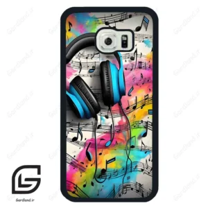 قاب گوشی سامسونگ اس 6 اج (Galaxy S6 EDGE ) طرح موسیقی کد 2482