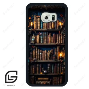 قاب گوشی سامسونگ اس 6 اج (Galaxy S6 EDGE ) طرح کتابخانه کد 2541