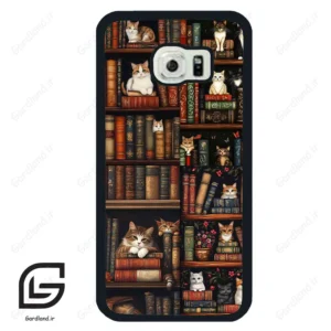 قاب گوشی سامسونگ اس 6 اج (Galaxy S6 EDGE ) طرح کتابخانه کد 2675