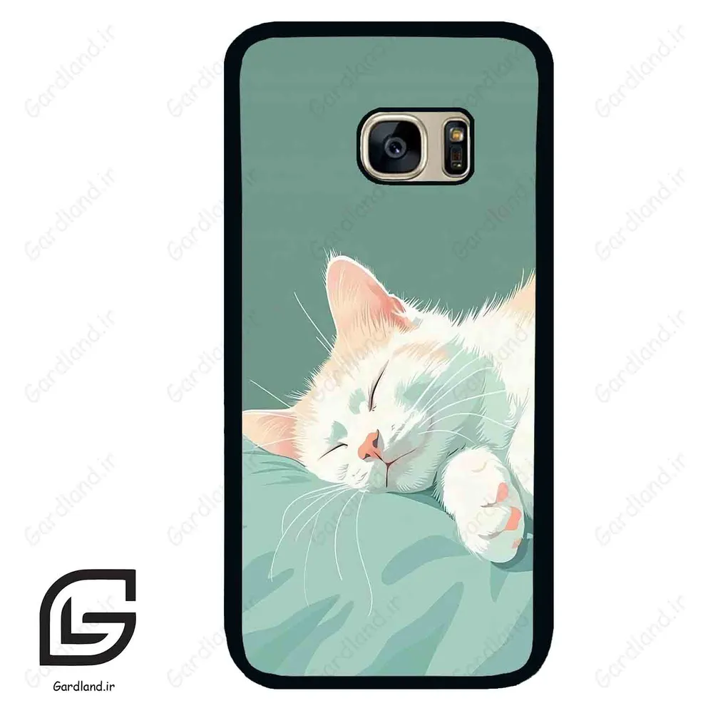 قاب گوشی سامسونگ اس 7 (Galaxy S7 ) طرح گربه کد 2403