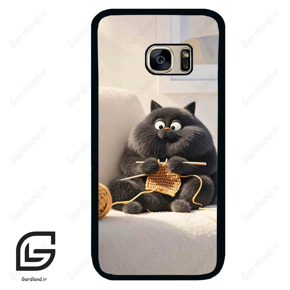 قاب گوشی سامسونگ اس 7 (Galaxy S7 ) طرح گربه کد 2639